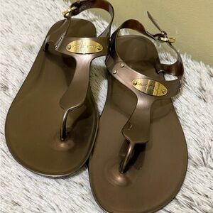 Michael Kors Metallic Brown Sandals